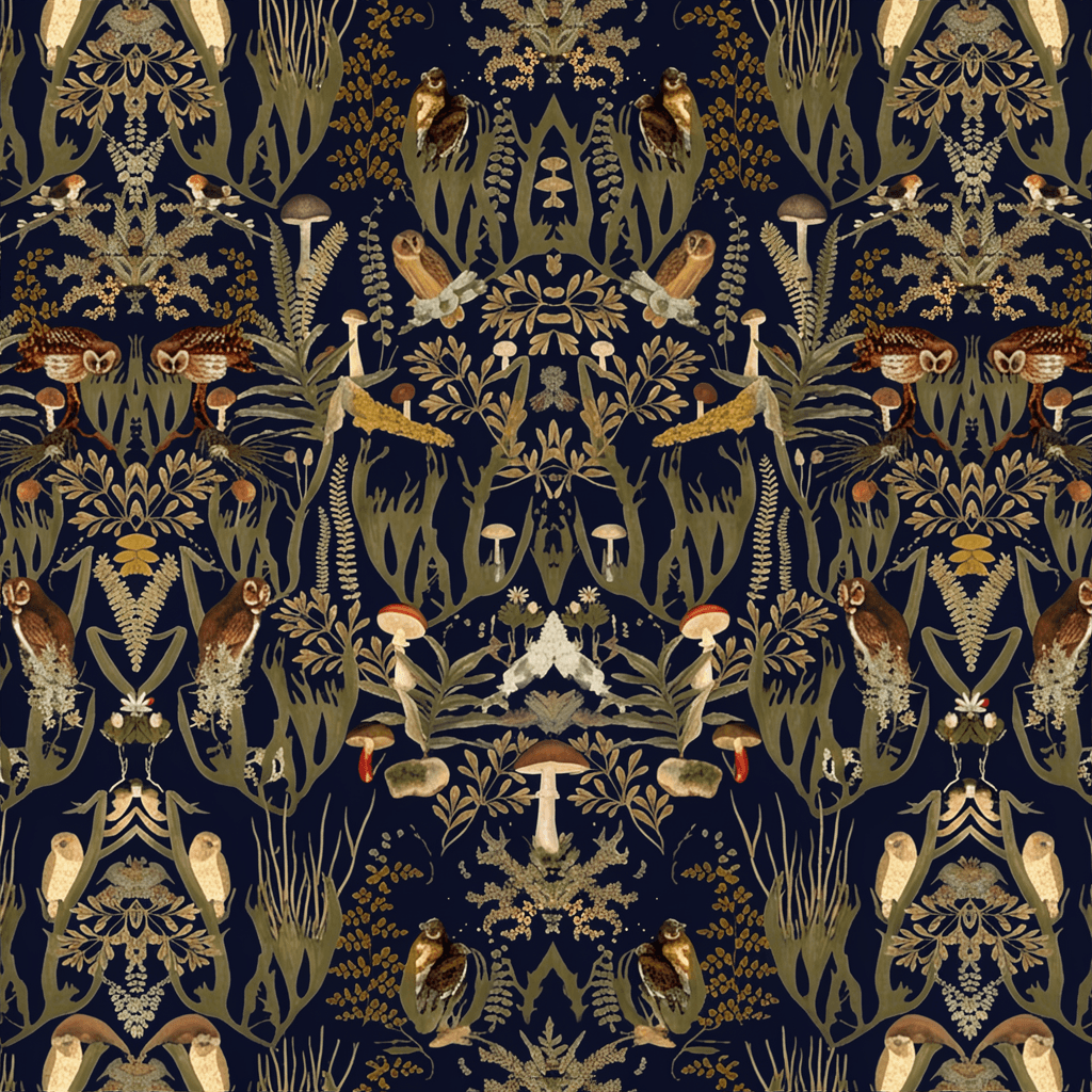 Vollständiges PBR-Material des Tapetenmusters, extrahiert aus einem Raumfoto